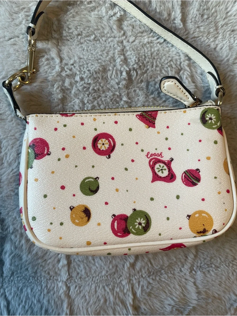 Coach Nolita 15 White Christmas Bag